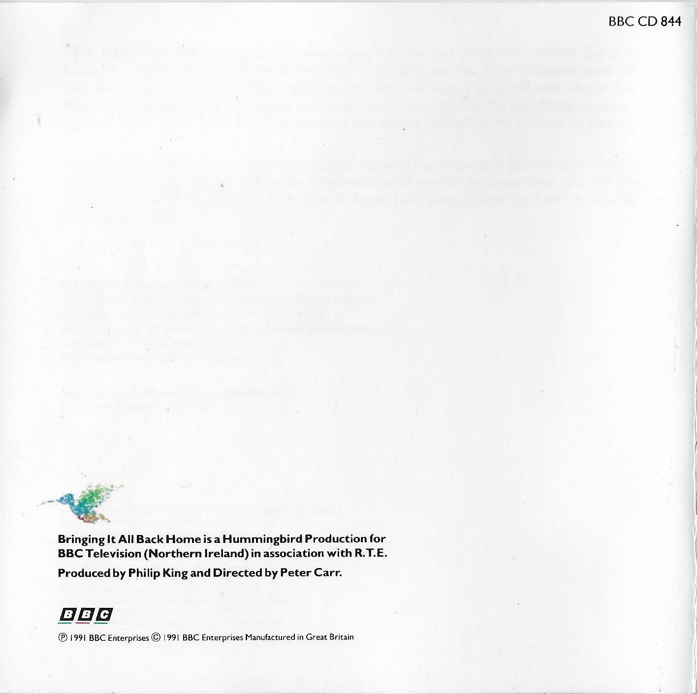 Middle of cover of BBCCD844